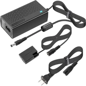Kimaru ACK-E18 DR-E18 DC Coupler LP-E17 Dummy Battery AC Power Adapter Kit for Canon EOS Rebel SL2 SL3 T6i T6S T7i T8i 200D 200D II 250D 750D 760D 800D 77D 8000D Kiss X8i X9i X10 Cameras.