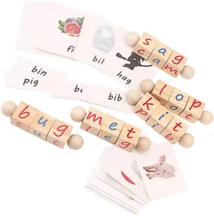 Kisangel 1Set Educational Letters Puzzle for Spelling for Kindergarten Preschool Word Sorting Game Improves Hand Eye Coordination Imaginative Play