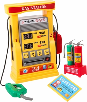 Kisangel 1Set Gas Station Model for Interactive DIY Gas Station with Voice Prompt Counting Function Realistic Play for Home Office Room Enhances Math Skills Imagination