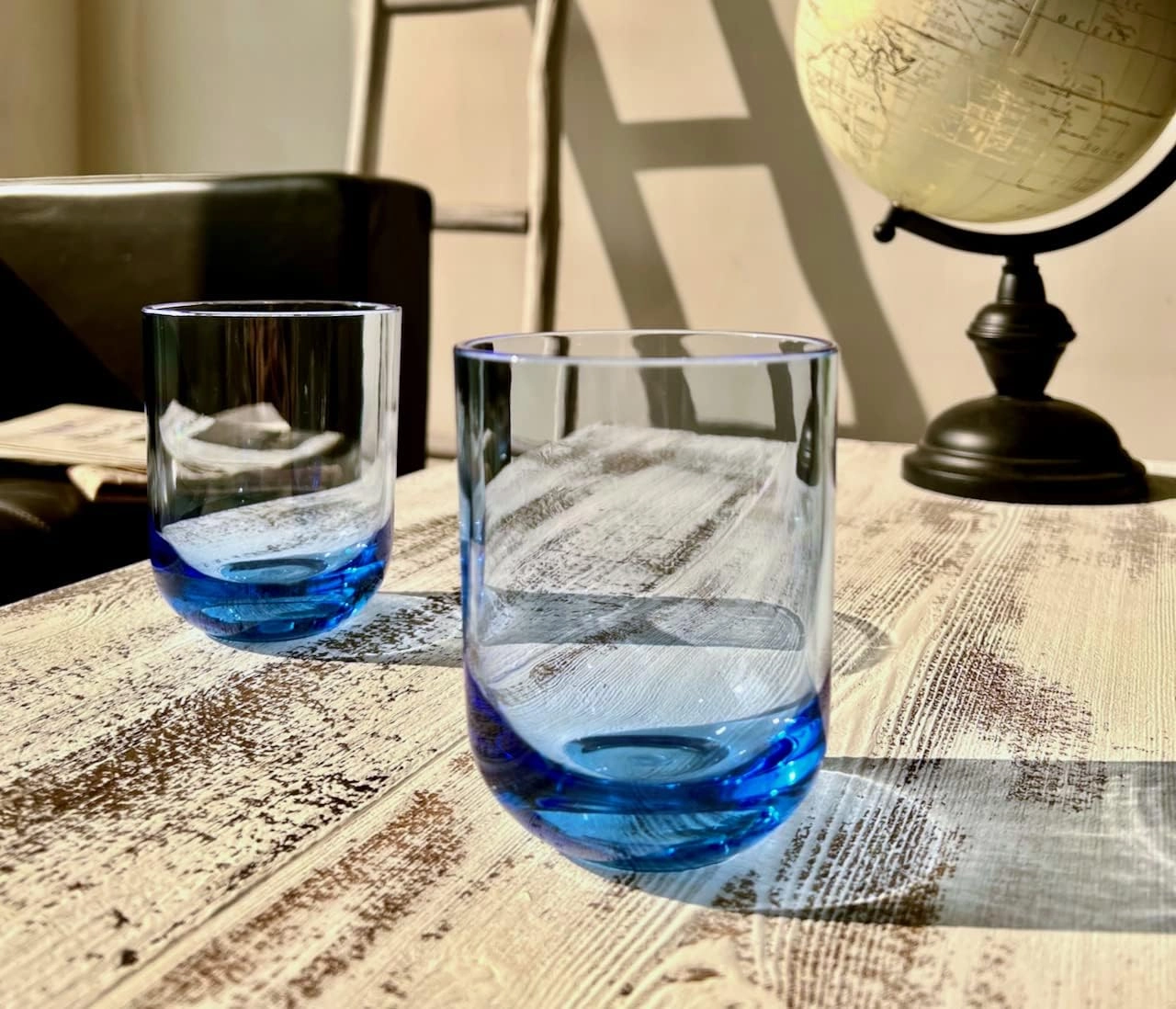 KLIFA- WASCO- 13 ounce, Set of 6, Acrylic Tumbler Drinking Glasses, BPA-Free, Plastic Drinkware, Dishwasher Safe Cups, Blue