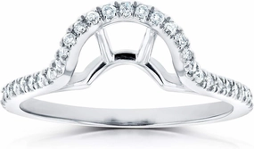 Kobelli Diamond Notched Basket Curve Wedding Band 1/4 CTW 14k White Gold