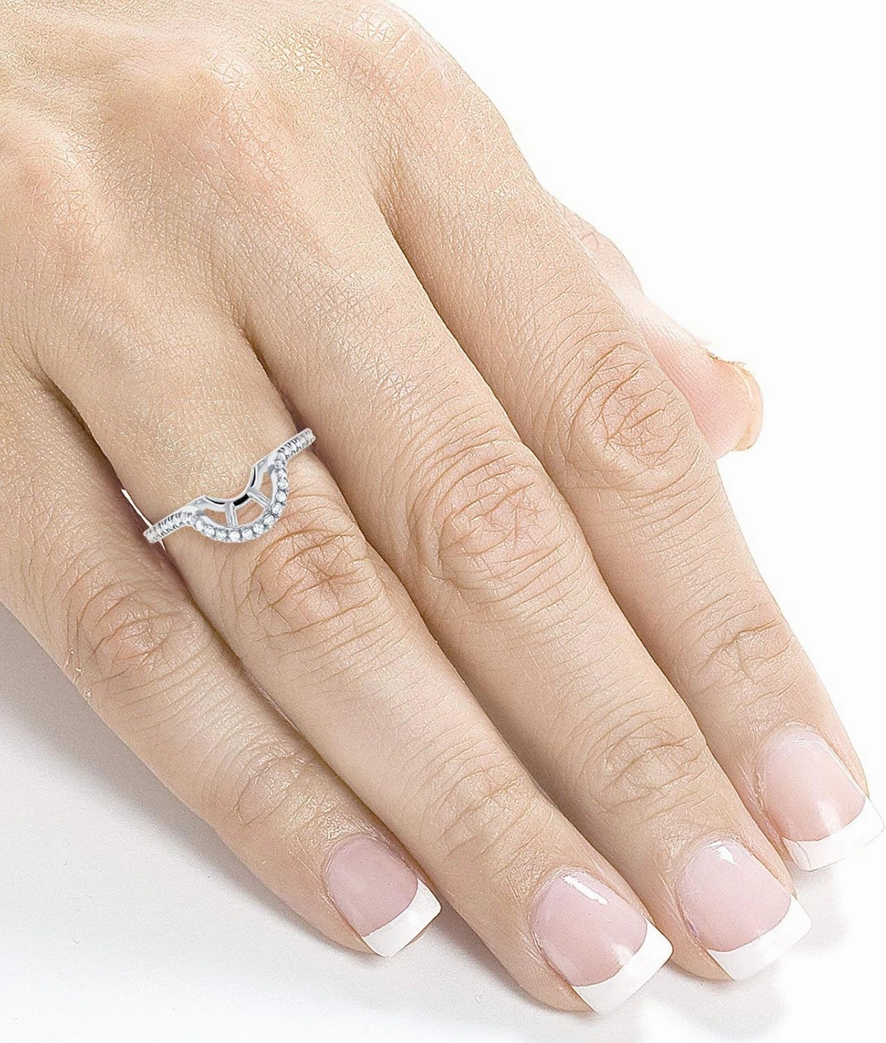Kobelli Diamond Notched Basket Curve Wedding Band 1/4 CTW 14k White Gold