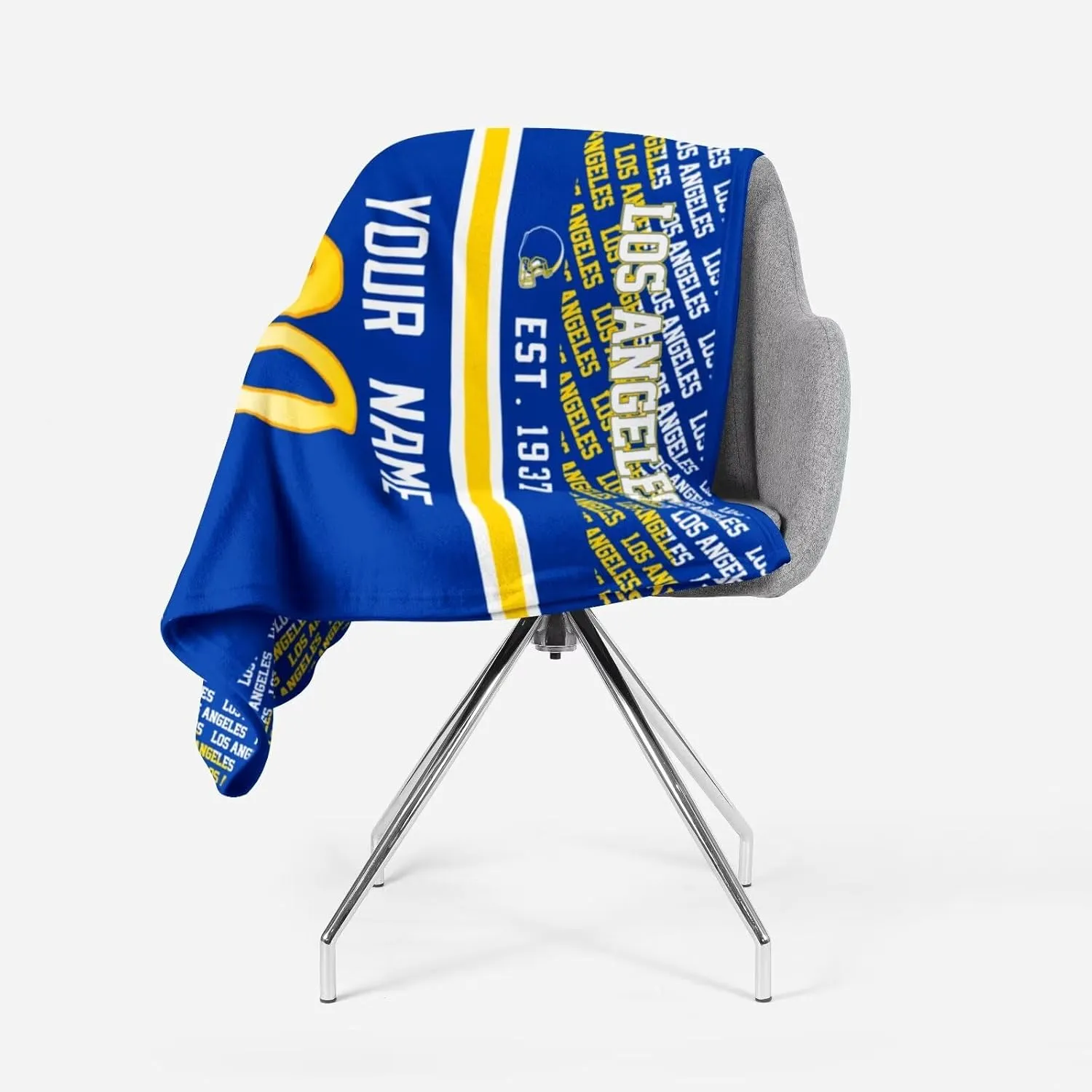 KREDE Los Angeles R Throw Blanket for Baby Boy Girl Gifts Custom Name and Number
