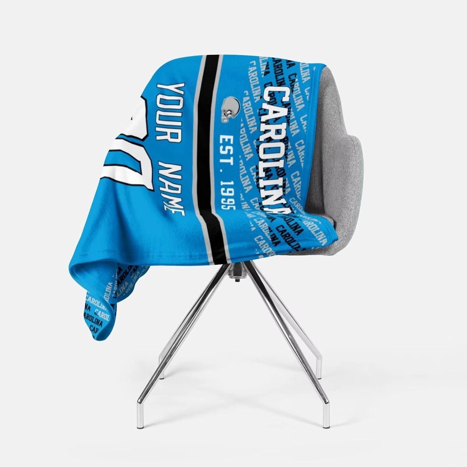 KREDE Carolina Throw Blanket for Baby Boy Girl Gifts Custom Name and Number