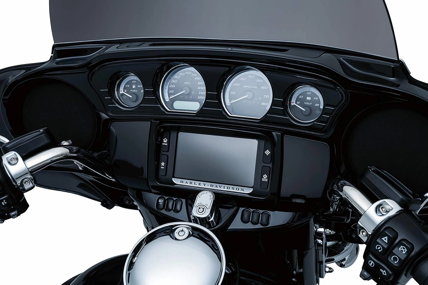 Kuryakyn 7278 Motorcycle Accessory: Switch Panel Frame Accent Trim for 2014-19 Harley-Davidson Motorcycles, Gloss Black