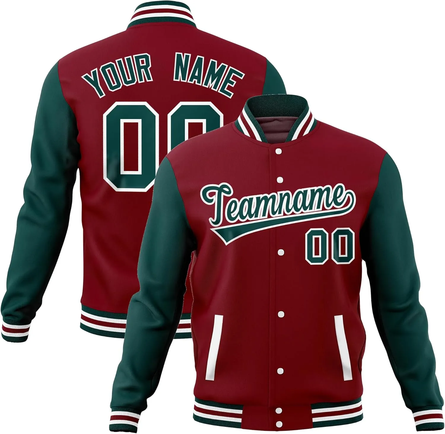 KXK Custom Men Fashion Varsity Jacket Cotton Letterman Baseball Bomber Jackets Personalized Stitched Team Name Number