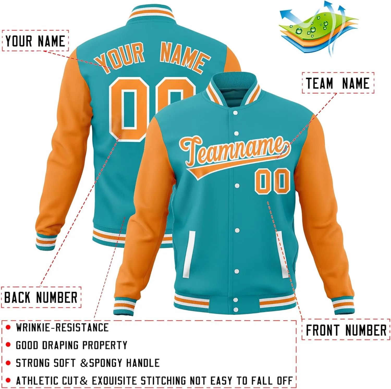 KXK Custom Men Fashion Varsity Jacket Cotton Letterman Baseball Bomber Jackets Personalized Stitched Team Name Number