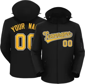 KXK Custom Outdoor Waterproof Jacket Hooded Stitched Personalized Name Number Windbreaker Rain Shell Coat for Men Women