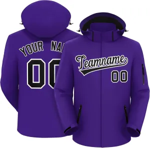 KXK Custom Outdoor Waterproof Jacket Hooded Stitched Personalized Name Number Windbreaker Rain Shell Coat for Men Women