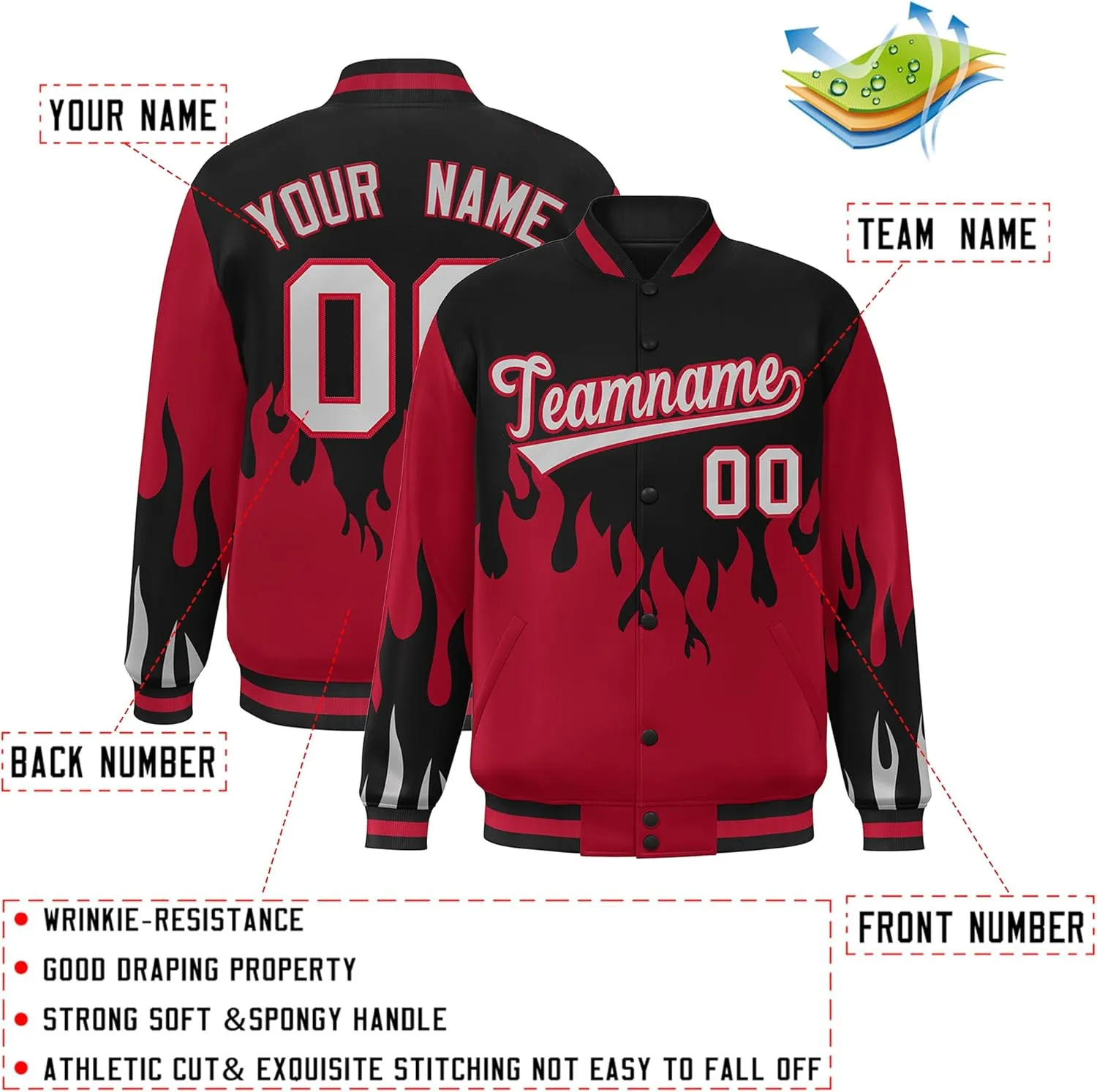 KXK Personalized Men Fashion Varsity Baseball Jacket Letterman Bomber Jacket Custom Stitched Name Number Logo