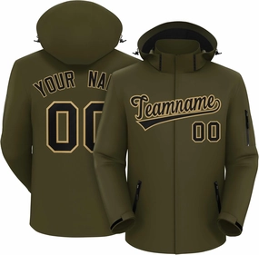 KXK Custom Outdoor Waterproof Jacket Hooded Stitched Personalized Name Number Windbreaker Rain Shell Coat for Men Women