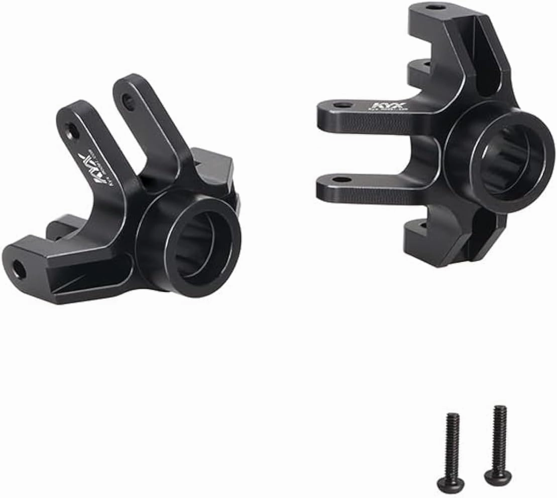 KYX Racing Aluminum Steering Spindle Black Upgrades Parts Accessories for 1/18 RC Car LOSI Mini LMT 4X4 Monster Truck
