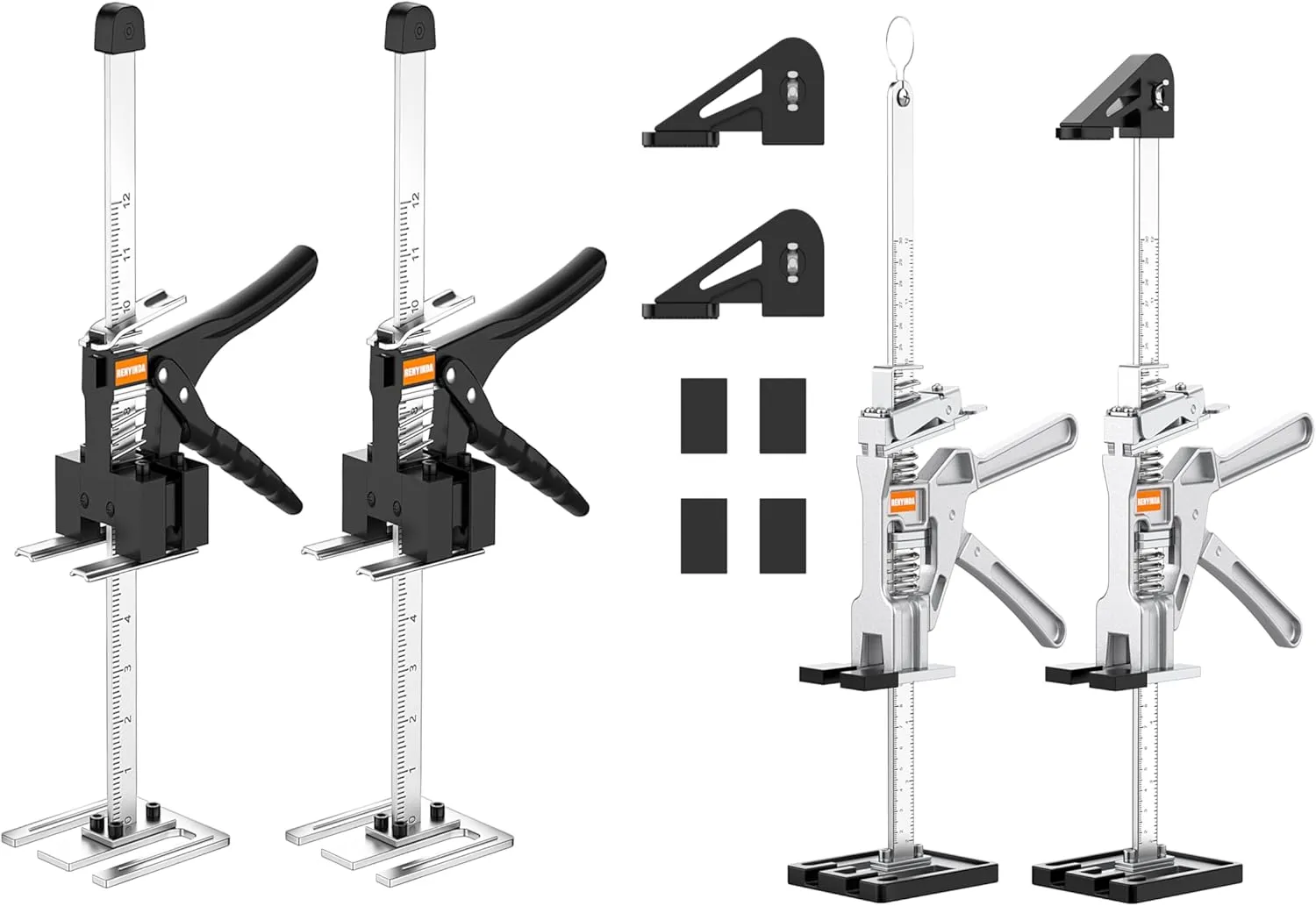 Labor-Saving Arm Jack 15.7 Inch Version and 15 Inch Aluminum Alloy Adjustable Speed and Slow Descent Version, 440 lb Load Capacity, Used to Install Windows & Doors, Lifting Furniture
