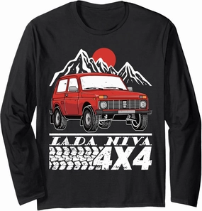 Lada Niva 4x4 Offroad Off-Road Vehicle Russia USSR Long Sleeve T-Shirt