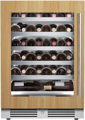 Landmark L3024UI1W-LH 24 Inch Wide 44 Bottle Capacity Single Zone Wine Cooler with Alternating (Blue, White, Amber) LED lighting, Door Alarm, Touch Control Panel and Lockable Left Hinged Door - Panel