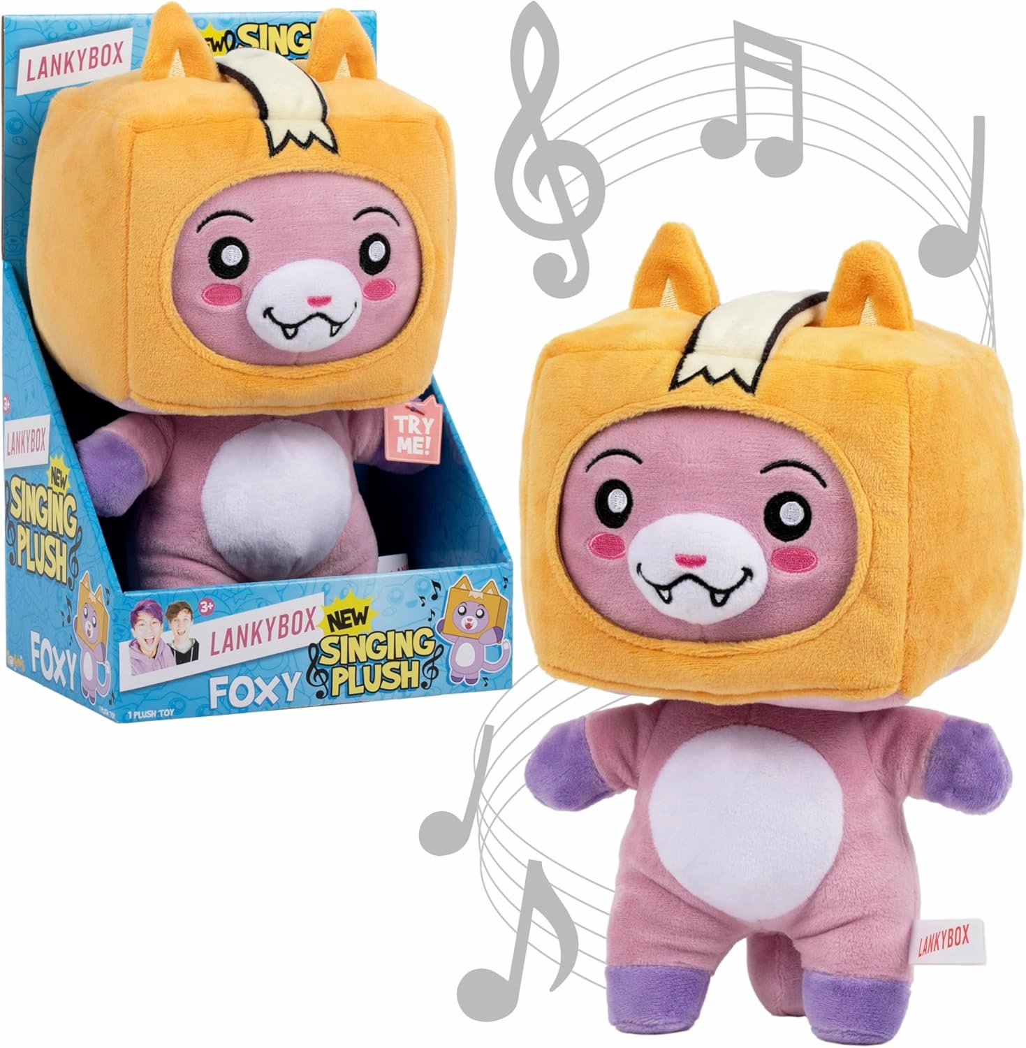 LankyBox Foxy Singing Plush, Collectible Plush, Officially Licensed Merch