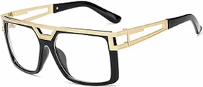 Large-frame Metal Double-beam Men Large-frame Sunglasses