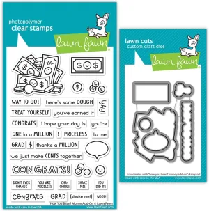 Lawn Fawn - How You Bean? Money Add-on - Stamps, Dies and Pocket