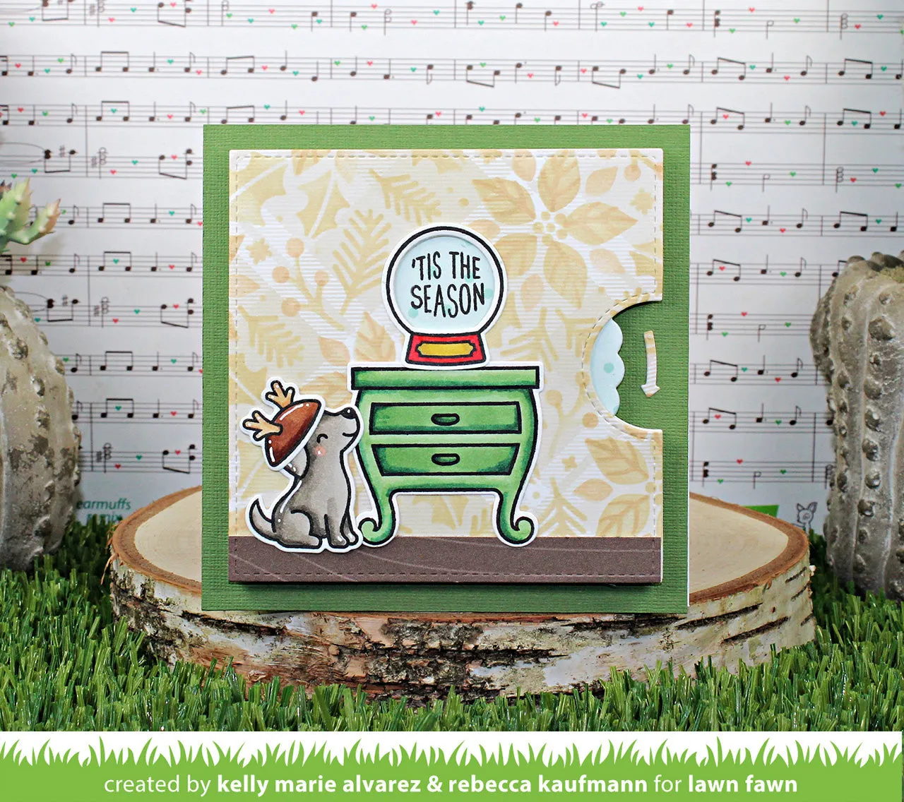 Lawn Fawn - Reveal Wheel Little Snow Globe: Dog Add-On