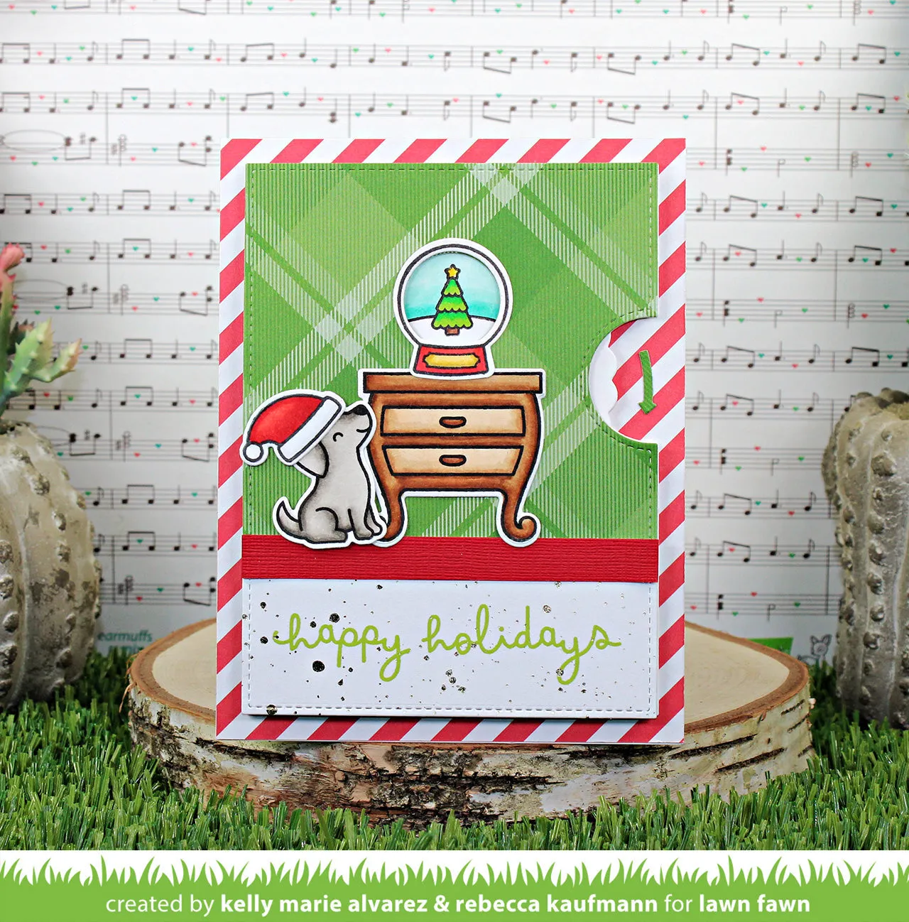 Lawn Fawn - Reveal Wheel Little Snow Globe: Dog Add-On