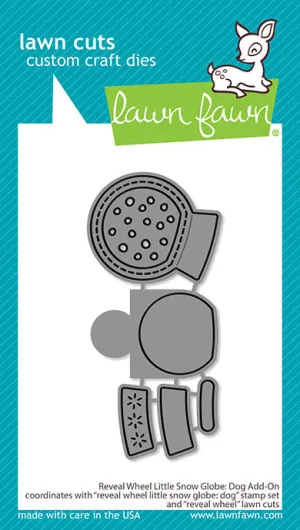 Lawn Fawn - Reveal Wheel Little Snow Globe: Dog Add-On