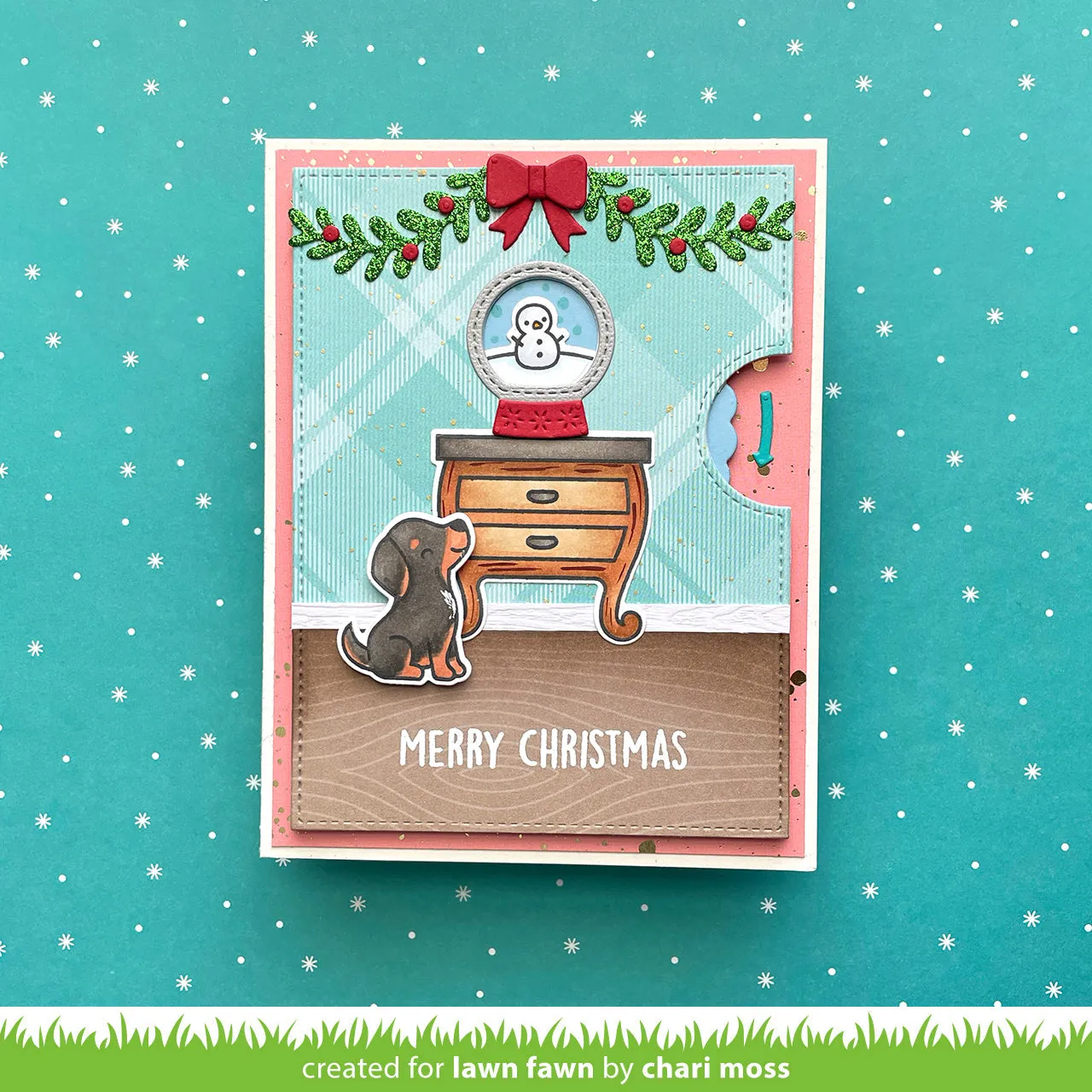 Lawn Fawn - Reveal Wheel Little Snow Globe: Dog Add-On