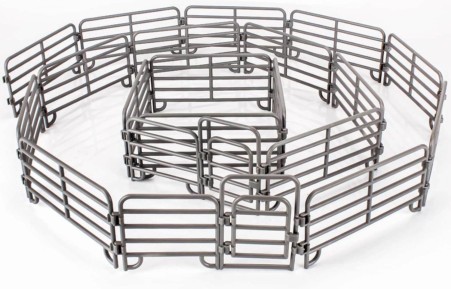 LC JoyCre 20PCS Corral Fence Toy Accessories Panel Set Farm Corral Fence with Gate Horse Paddock Barn Farm Animals for Toddlers Kids Preschool Educational Gift Sets