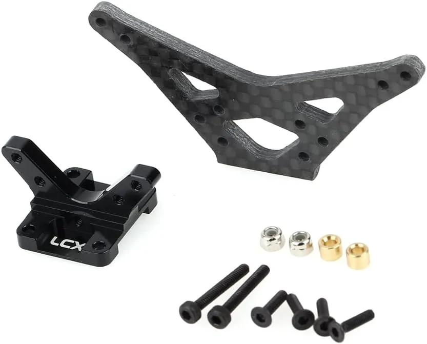LCX Racing RC Car CNC Machined Carbon Fibre Rear Shock Tower for 1/16 LOSI Mini-B Buggy, Upgrades Parts Accessories