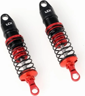 LCX Racing RC Car CNC Machined Aluminum Front Threaded Shock Set for LOSI 1/16 Mini-B Buggy 1/18 Mini-T Stadium Truck, Upgrades Parts Accessories (Front)
