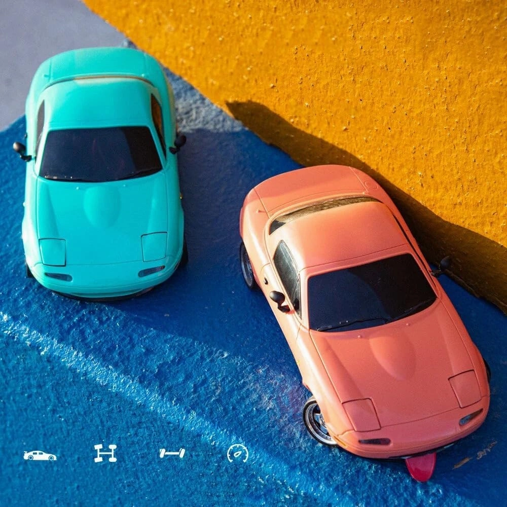 LDRC 1804 RC Drift Car with Gyro, 1/18 Scale Full Proportional 2.4GHz RWD Remote Control Drifting Sport Car, Mini Racing Vehicles Gift for Enthusiasts