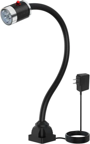 Led Work Light,IP65 Water Proof Flexible Gooseneck Lamp, Led Light gooseneck 900 Lumen for Lathe Milling, Drill Press, Industrial Lighting