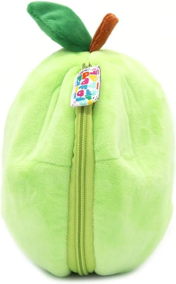 LES DÉGLINGOS Flipetz Crocket The Dog Plushie - Reversible Apple to Dog 2-in-1 Soft Toy - 9 Inch Kids Transforming Plush Toy Cute, Collectible, Durable, Stuffed Animal Gift for All Ages