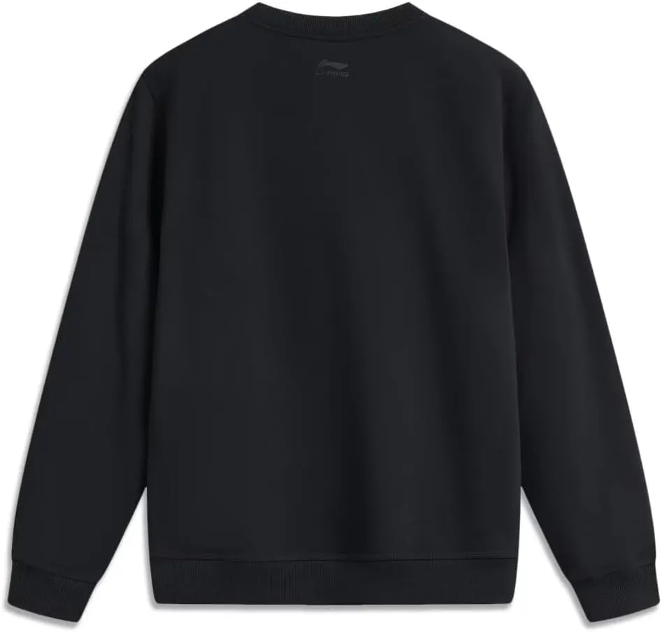 LI-NING Sports Life Series Men Sweatshirt Velvet Warm Comfortable Classic Pullover AWDU679