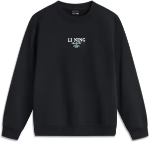 LI-NING Sports Life Series Men Sweatshirt Velvet Warm Comfortable Classic Pullover AWDU679