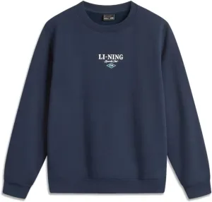 LI-NING Sports Life Series Men Sweatshirt Velvet Warm Comfortable Classic Pullover AWDU679