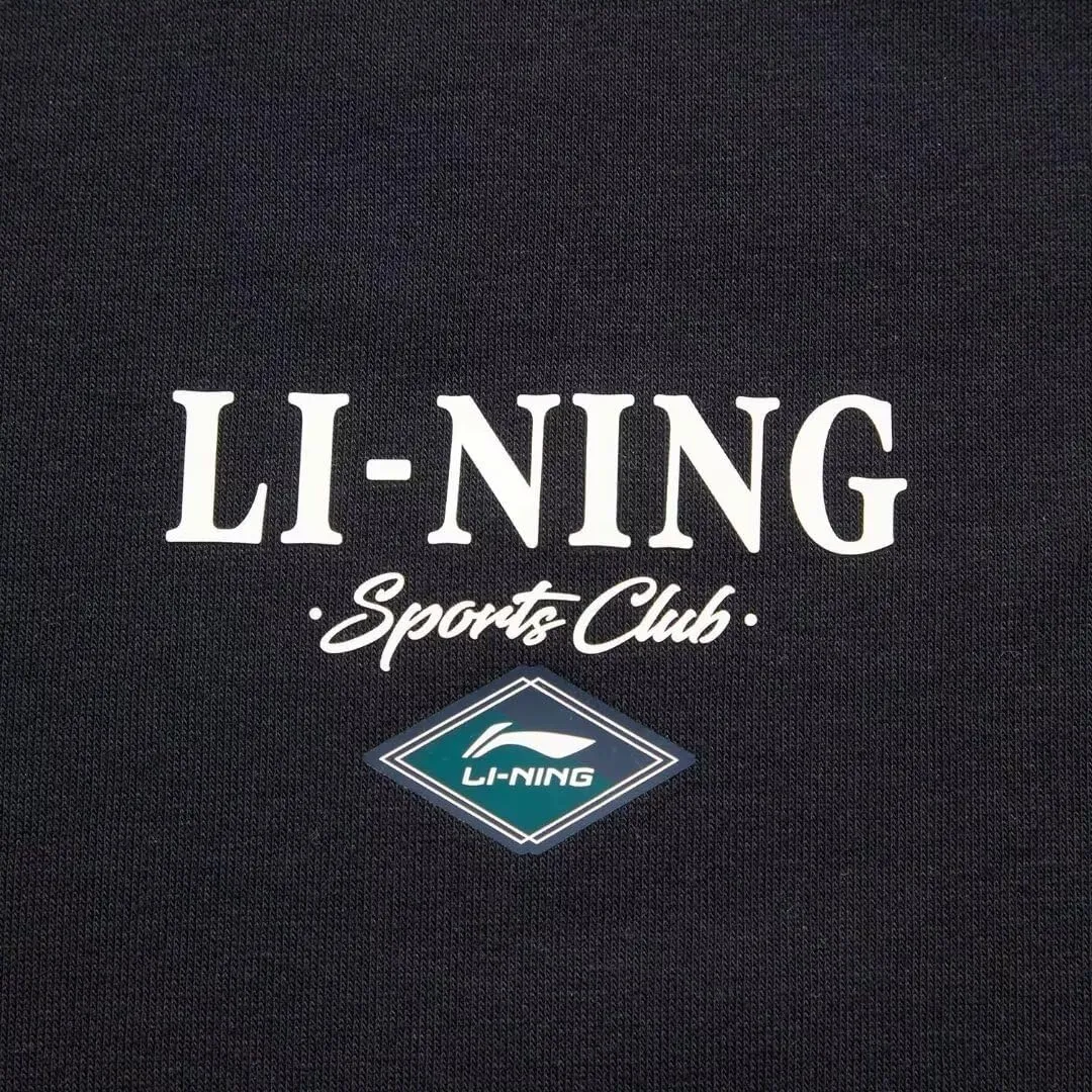 LI-NING Sports Life Series Men Sweatshirt Velvet Warm Comfortable Classic Pullover AWDU679