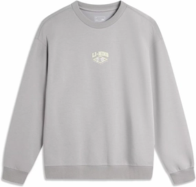 LI-NING Sports Trend Series Men's Sweat Absorbing Comfortable Soft Round Neck Hoodie AWDU609