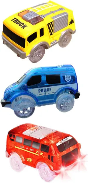 Light up Toys Electric Small Track Automobile Toy No Battery Luminous Track Car for Children