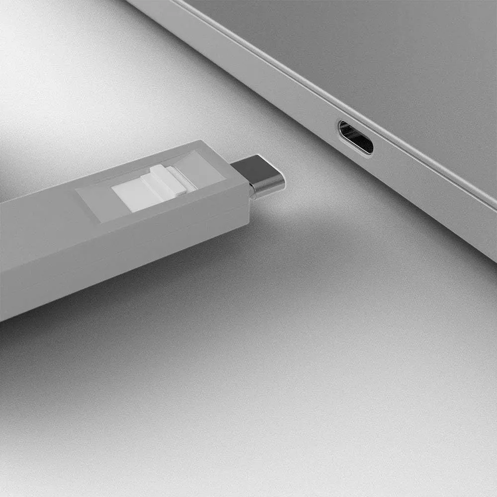 LINDY USB Type C Port Blocker Key, White - Pack of 4