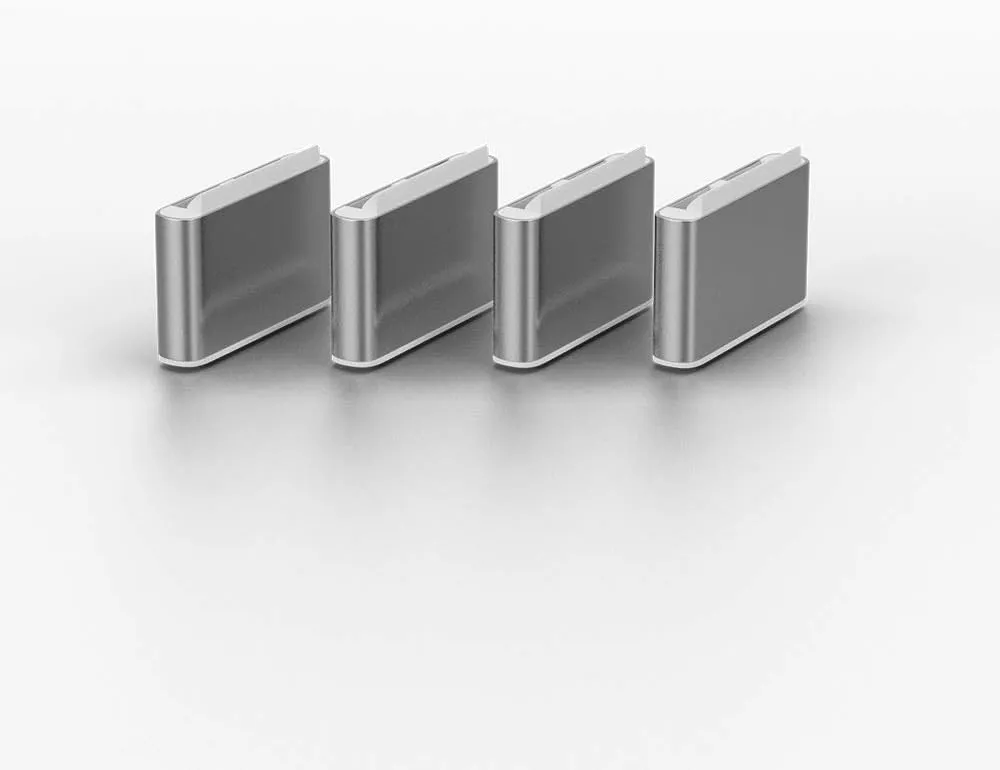 LINDY USB Type C Port Blocker Key, White - Pack of 4