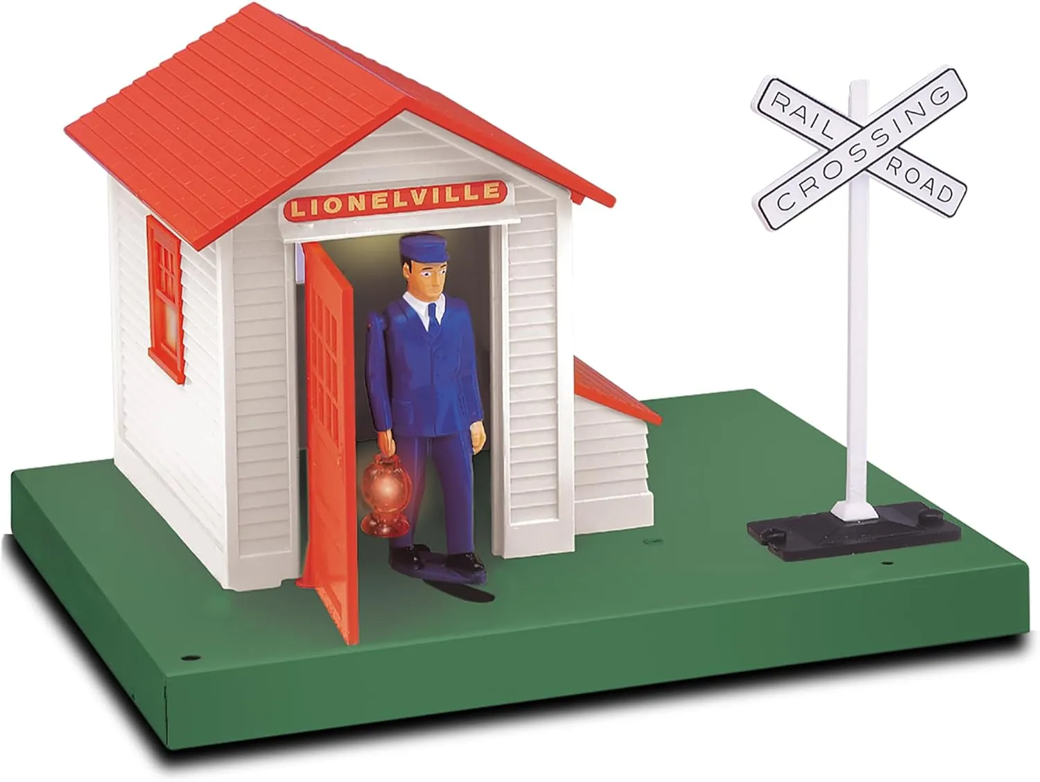 Lionel Lionelville Classic Automatic Plug-Expand-Play Gateman O Gauge Model Train Accessory