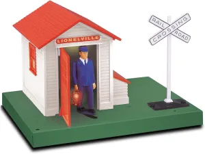 Lionel Lionelville Classic Automatic Plug-Expand-Play Gateman O Gauge Model Train Accessory