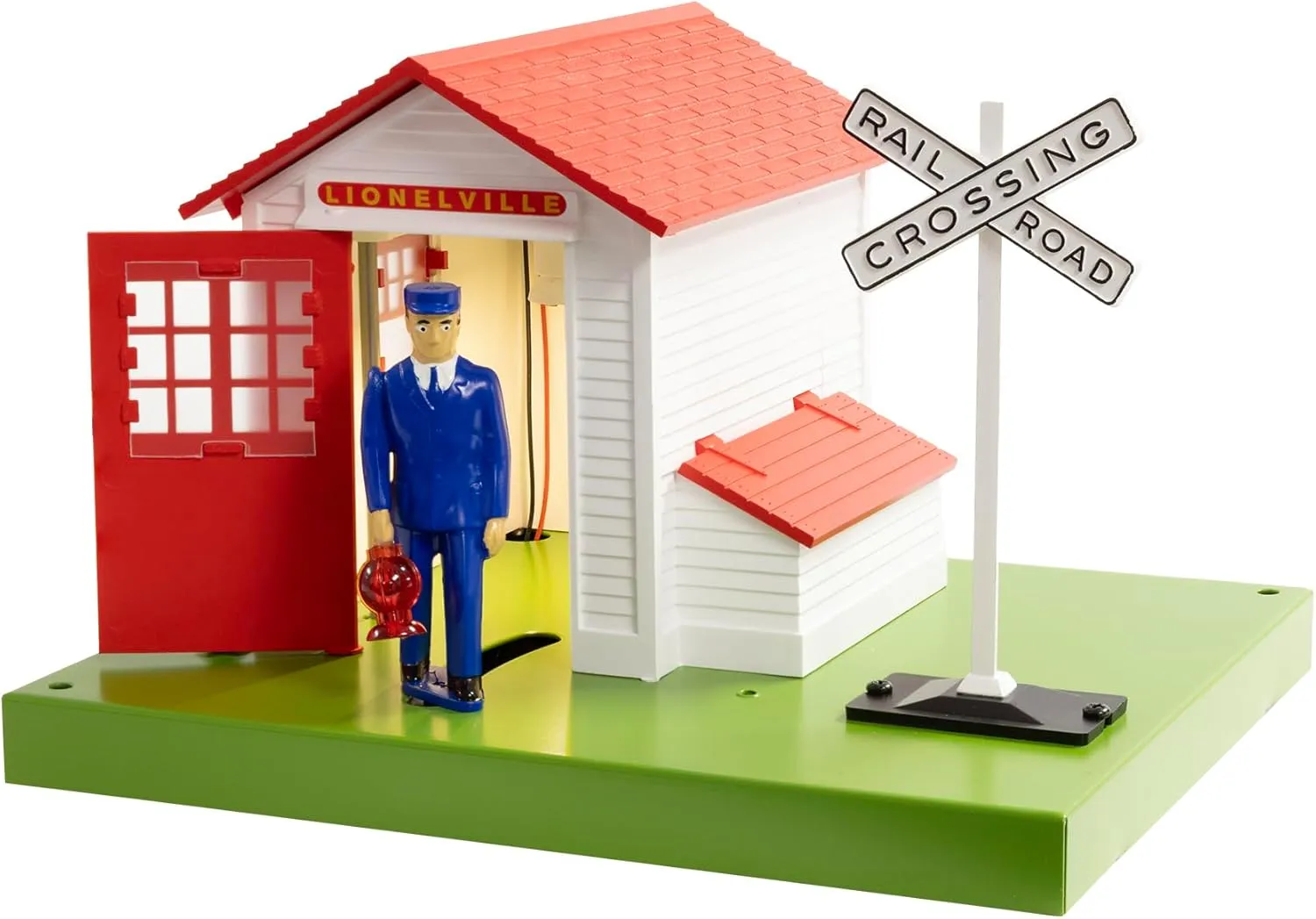 Lionel Lionelville Classic Automatic Plug-Expand-Play Gateman O Gauge Model Train Accessory
