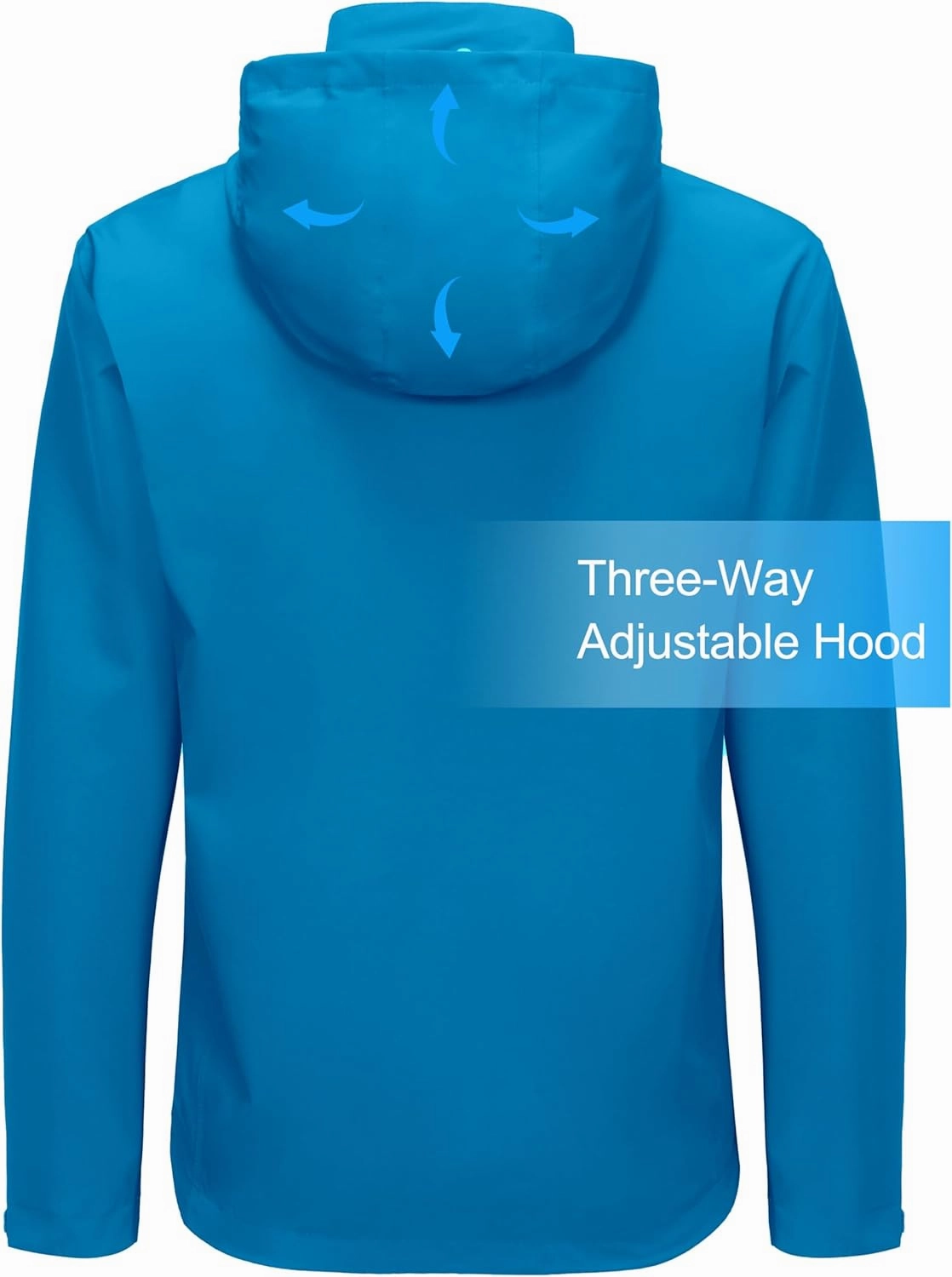 Little Donkey Andy Men's Waterproof Rain Jacket, Lightweight Rain Coat, Raincoat with Hood for Golf Hiking
