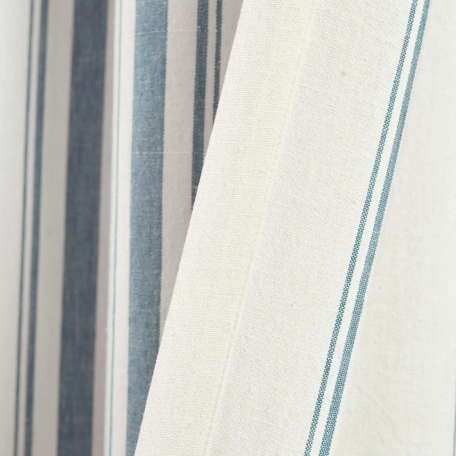 Lush Decor Farmhouse Stripe Yarn Dyed Cotton Window Curtain Panel Pair, 42" W x 84" L, Gray - Classic Modern Rustic Charm - Eco Friendly Cotton Fabric