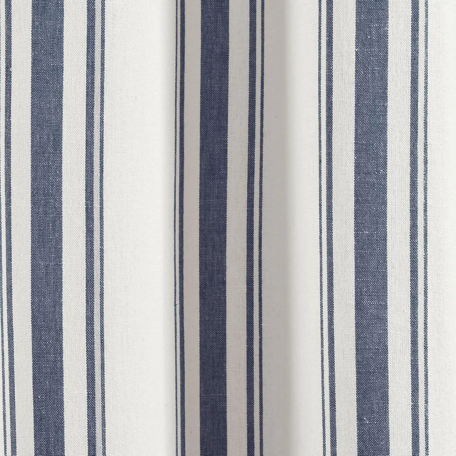 Lush Decor Farmhouse Stripe Yarn Dyed Cotton Window Curtain Panel Pair, 42" W x 84" L, Gray - Classic Modern Rustic Charm - Eco Friendly Cotton Fabric