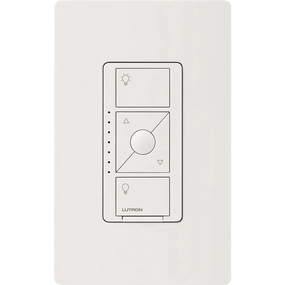 Lutron Caseta Original Smart Dimmer Switch ELV  (Lutron Hub Required), 250W LED, Single-Pole/3-Way, Neutral Required, PD-5NE-WH, White
