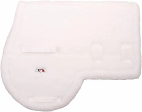 Lux Ceramic E-Z View Pin on Style Horse Saddle Pad | Easy Number Pinning | Lux Ceramic Therapy | Soothes Back Soreness | Quality Synthetic Fleece | Adjustable Spine Length