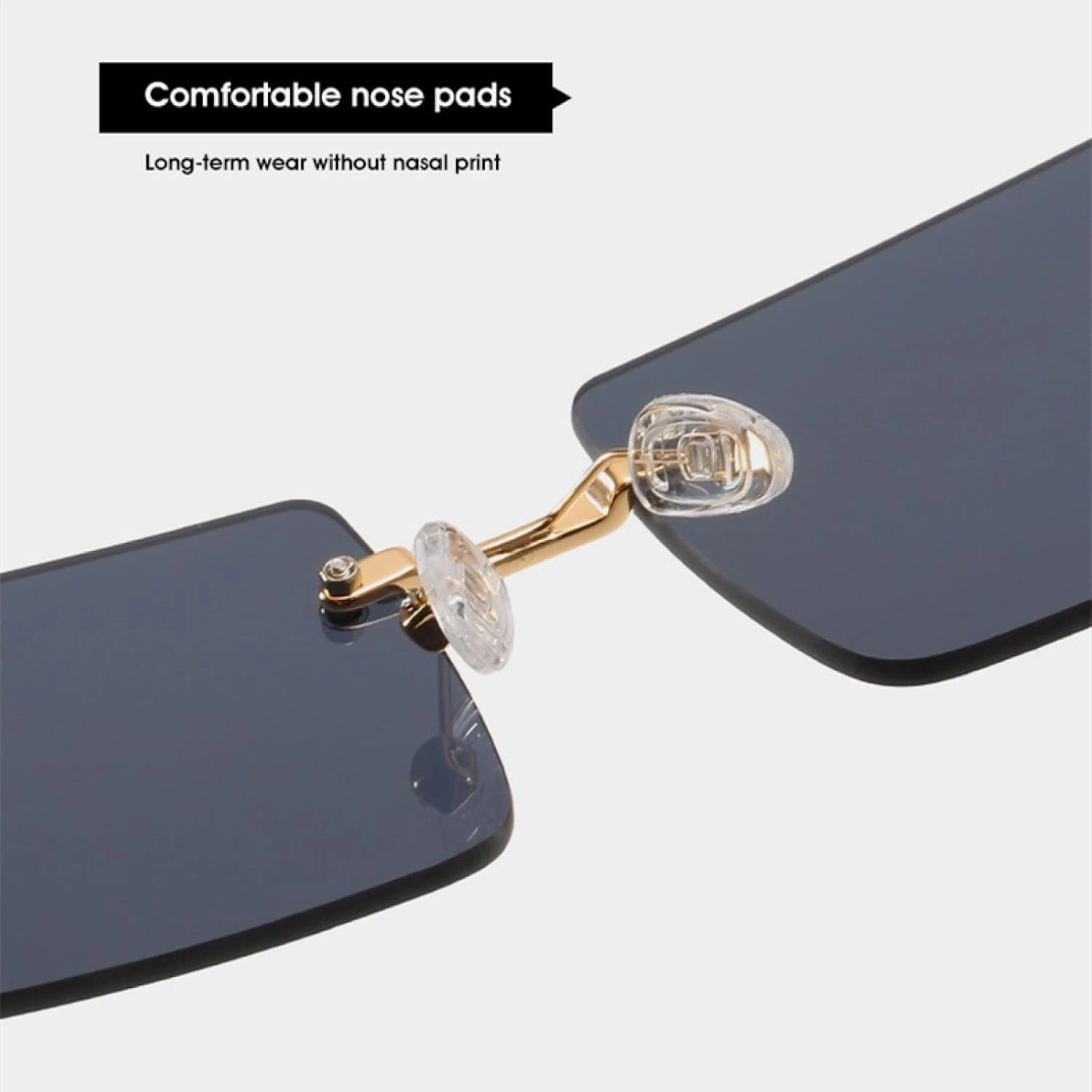 Luxury Rimless Sunglasses Women Men Fashion Vintage Rivets Glasses Outdoor Summer Traveling Eyewear Uv400