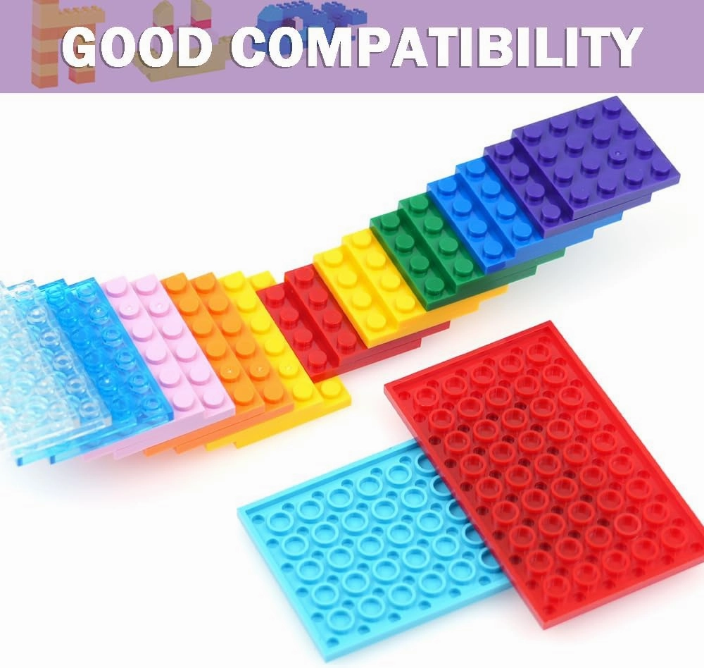 MALEKO 120 Pieces Classic Base Plates Bricks Parts, Flat Board Small Baseplates Mat Multipacks, Bulk Building Blocks